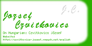 jozsef czvitkovics business card