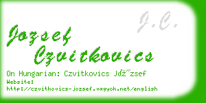 jozsef czvitkovics business card